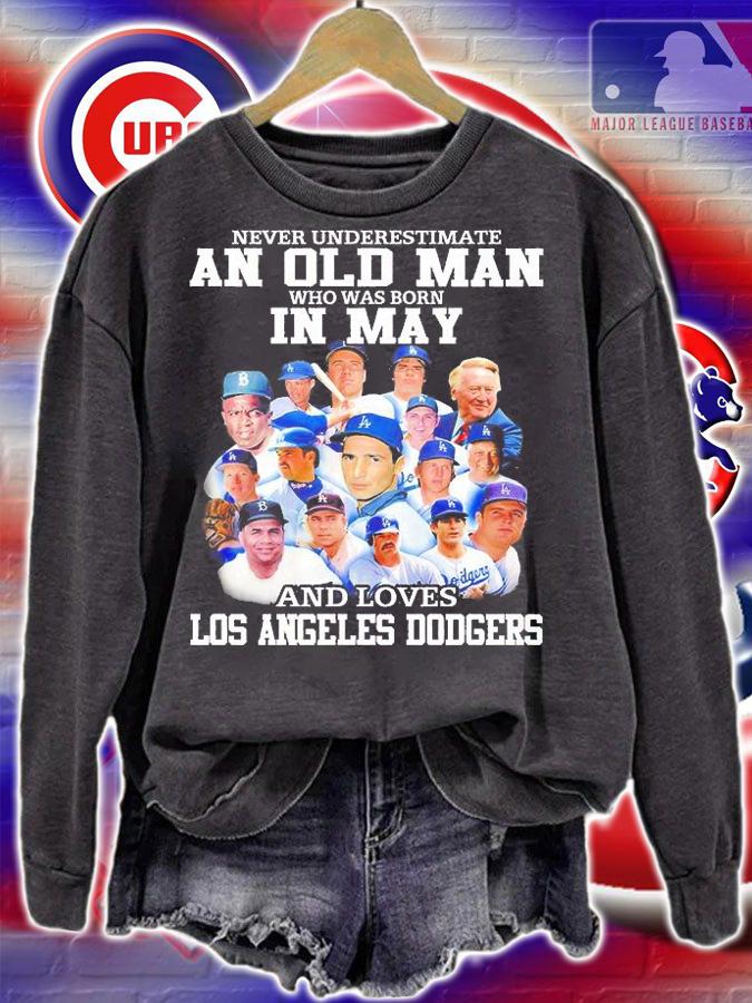 Never Underestimate An Old Man Who Was Born In April And Loves Los Angeles Dodgers T-Shirt sweatshirt