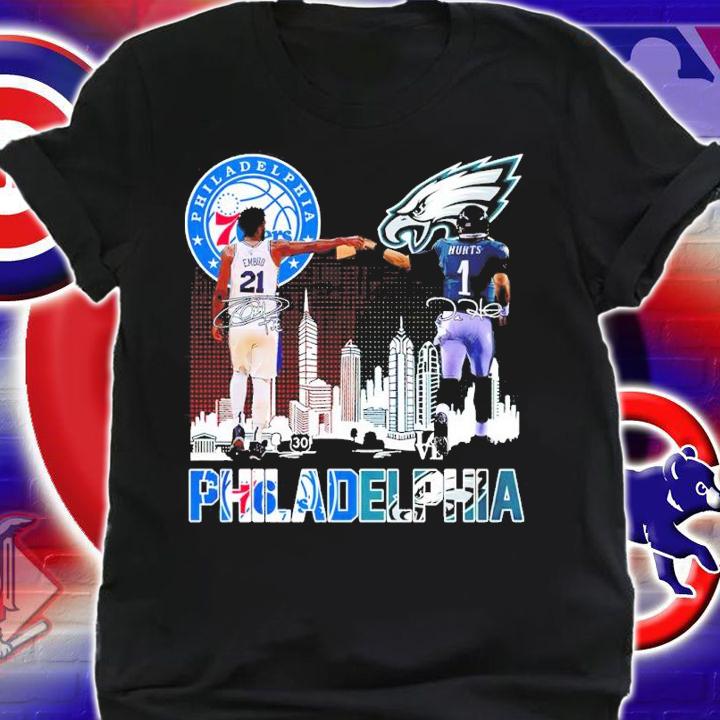 Philadelphia Joel Embiid Vs Jalen Hurts Signatures Shirt shirt