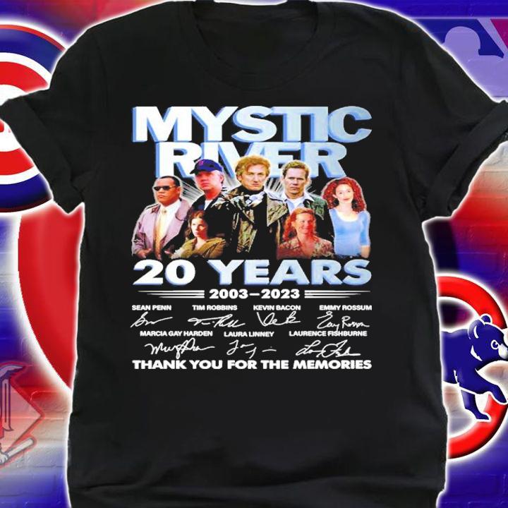 Top Mystic River 20 Years 2003-2023 Signatures Thank You For The Memories Shirt shirt