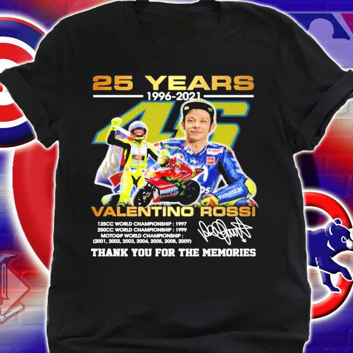 Valentino Rossi 25 years 1996-2021 signature t-shirt