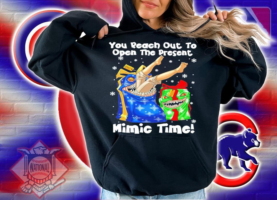 You Reach Out To Open The Present Mimic Time Christmas Shirt hoodie
