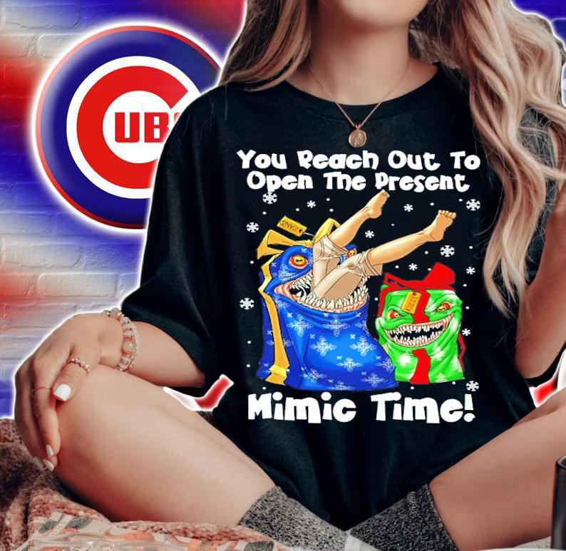 You Reach Out To Open The Present Mimic Time Christmas Shirt woman shirt
