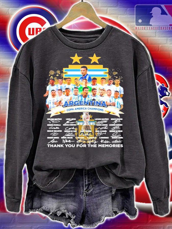 Argentina Copa America Champions signatures 2021 shirt sweatshirt