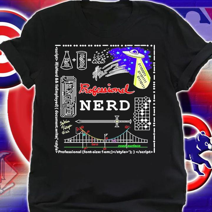 Professional Nerd Or Geek With Riddles And Homages T-Shirt