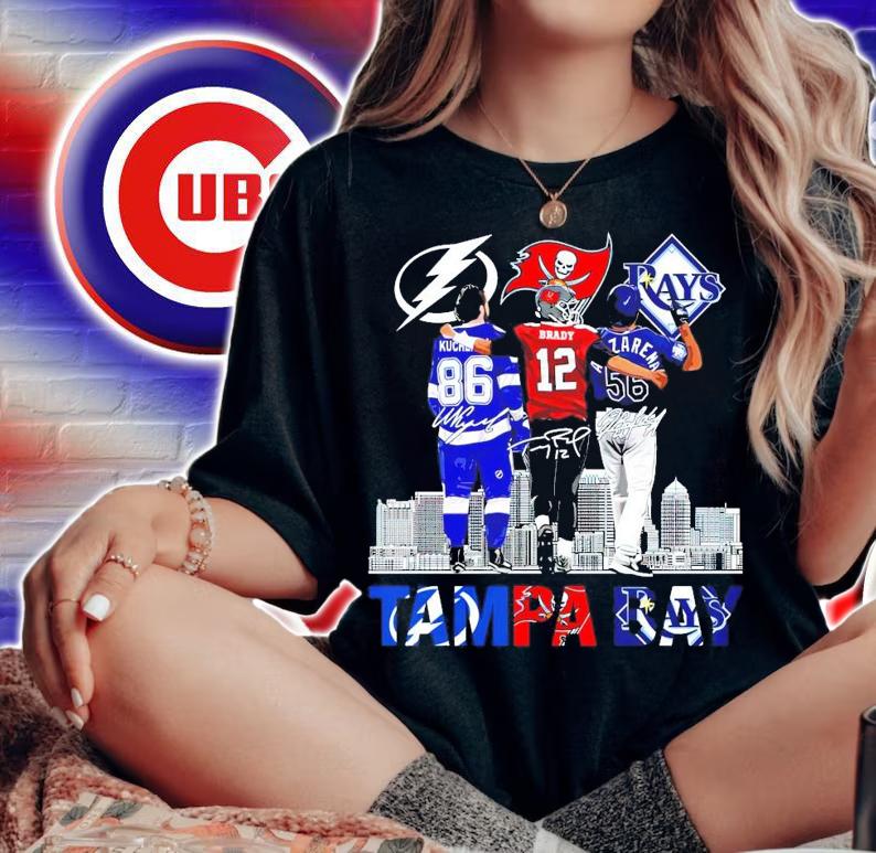 TAMPA BAY Lightning Buccaneers Rays signature shirt woman shirt