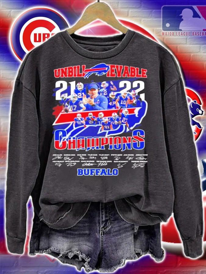 Unbilled Payable Champions signatures Buffalo Bills shirt sweatshirt