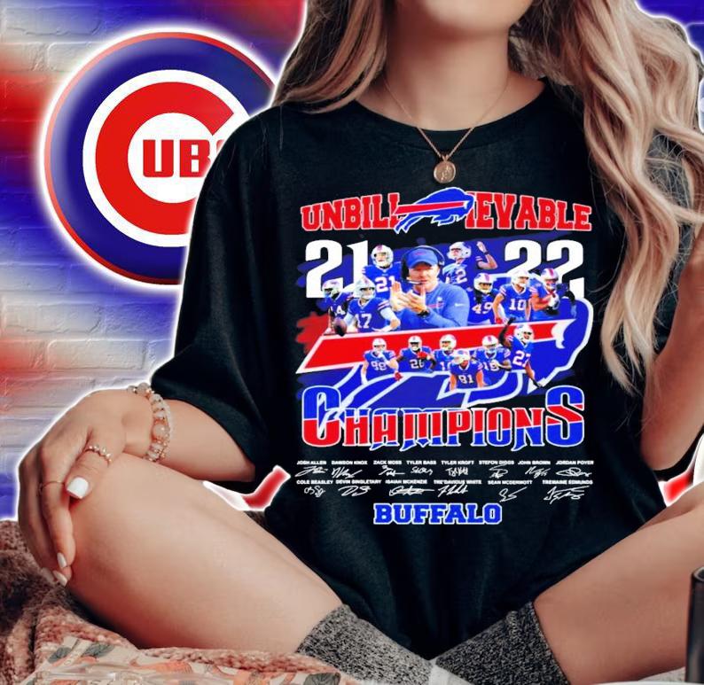Unbilled Payable Champions signatures Buffalo Bills shirt woman shirt