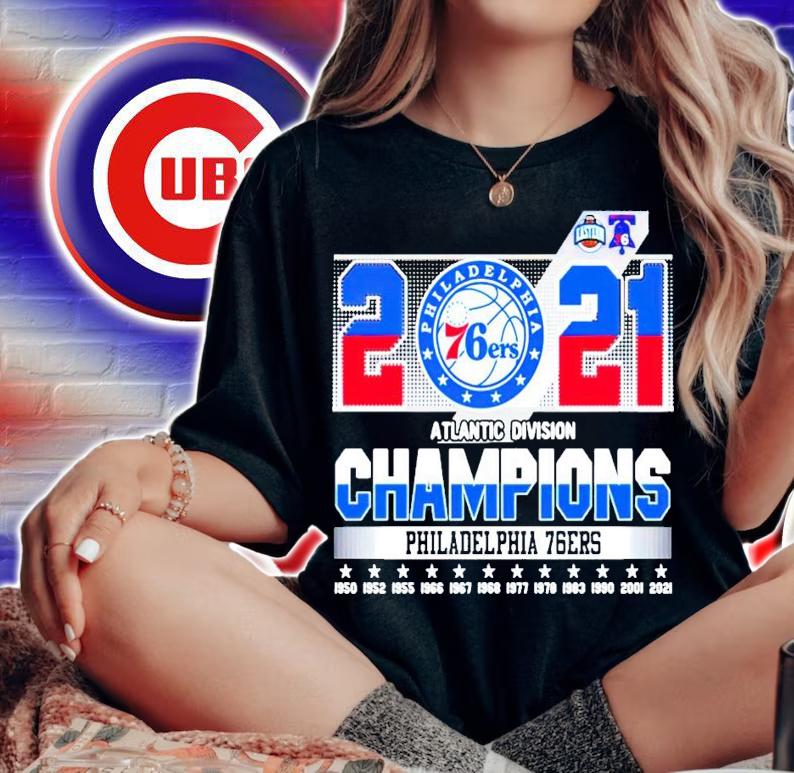 2021 Atlantic Division Champions Philadelphia 76ers shirt woman shirt