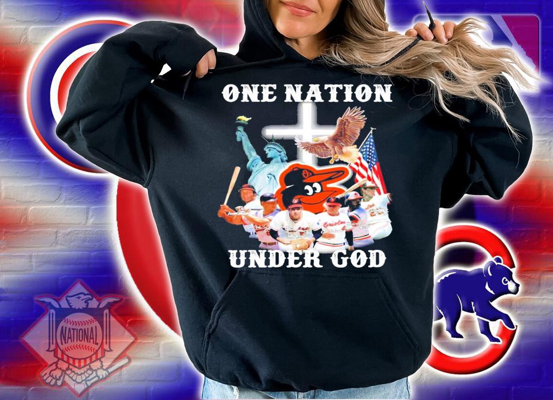 Baltimore Orioles one nation under god signatures shirt
