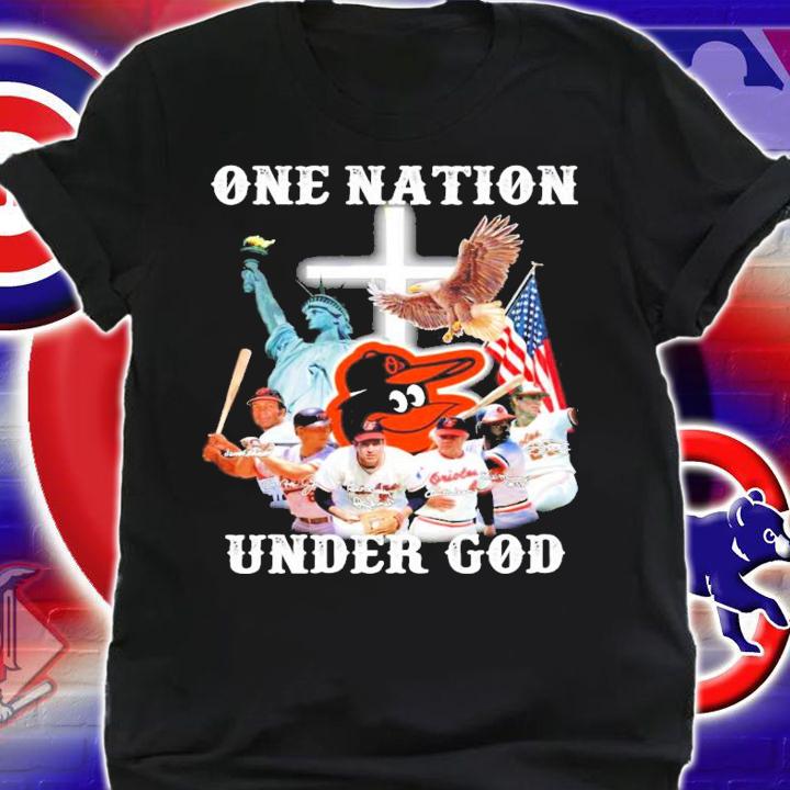 Baltimore Orioles one nation under god signatures shirt