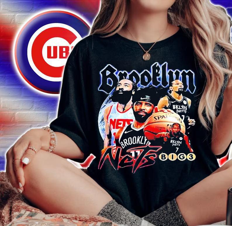 Brooklyn Nets Big 3 T-shirt woman shirt
