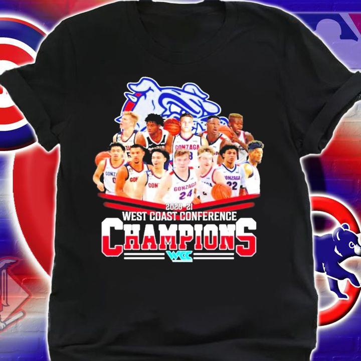 Gonzaga Bulldogs 2021-2021 West Coast Conference Champions teams shirt shirt