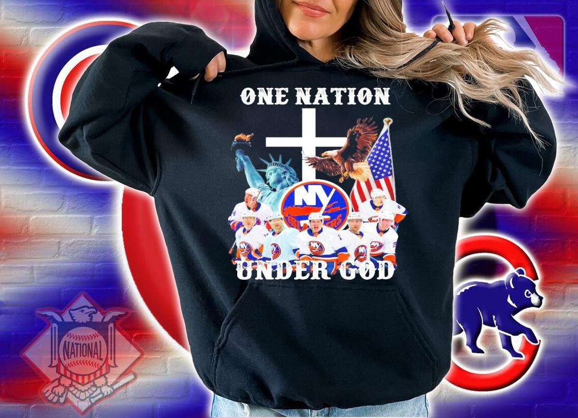 One nation under god New York Islanders t-shirt hoodie