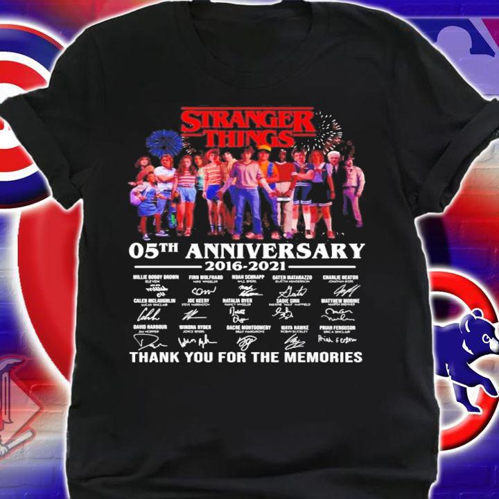 Stranger Things 05th anniversary 2016-2021 signatures shirt shirt