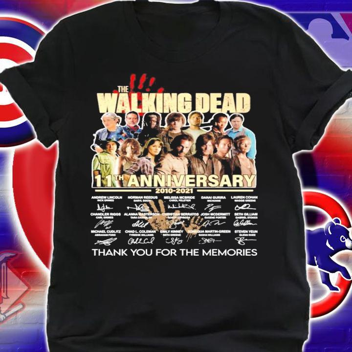 The Walking Dead 11th anniversary 2010-2021 thank you for the memories shirt shirt