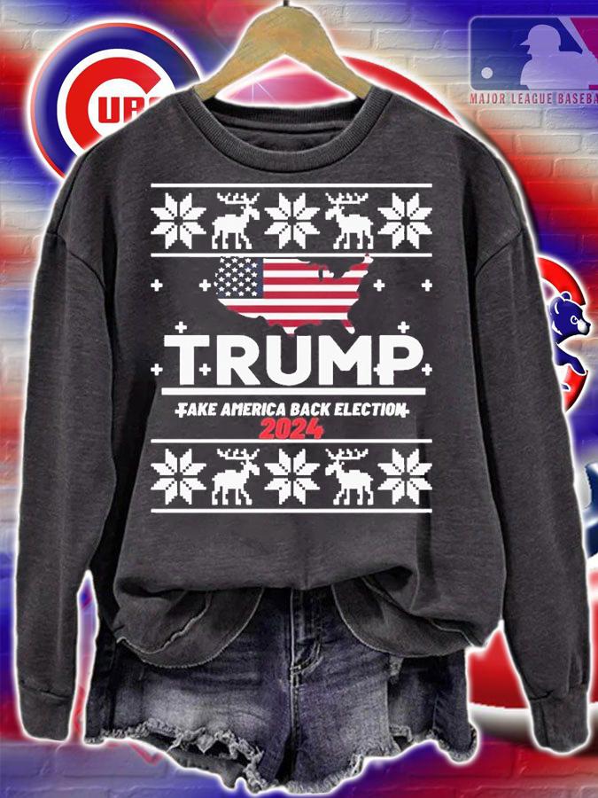 Trump Take America Back Election 2024 USA Flag T-Shirt sweatshirt