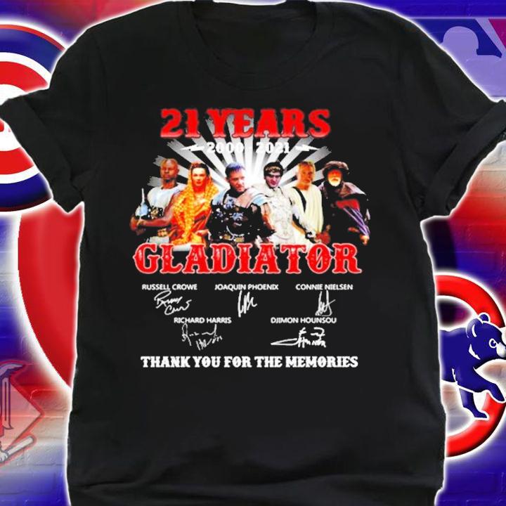 21 years 2000-2021 Gladiator thank you for the memories shirt