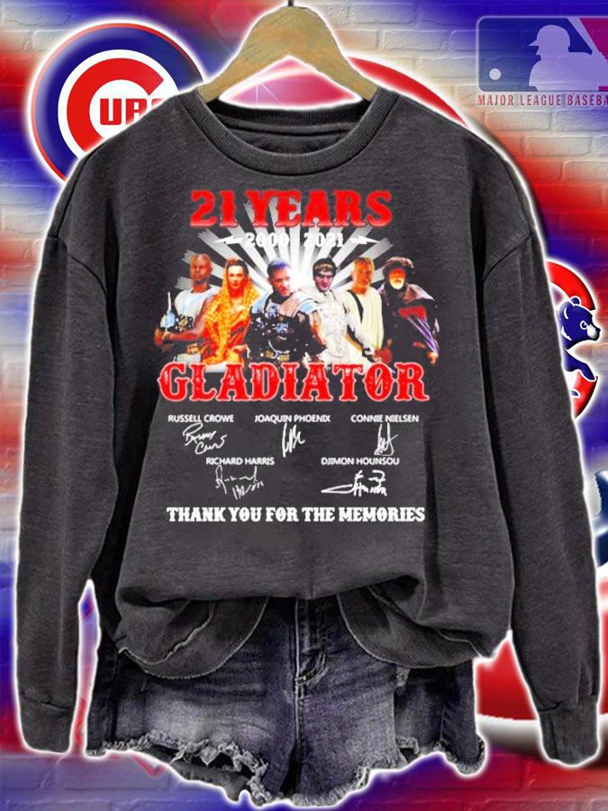 21 years 2000-2021 Gladiator thank you for the memories shirt