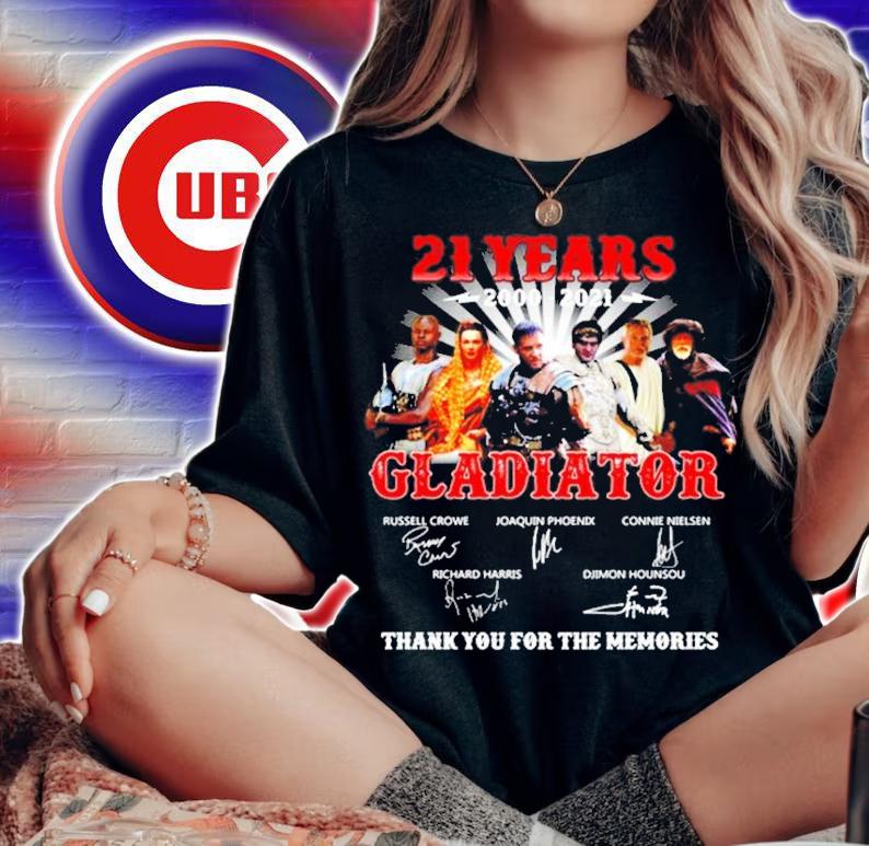 21 years 2000-2021 Gladiator thank you for the memories shirt
