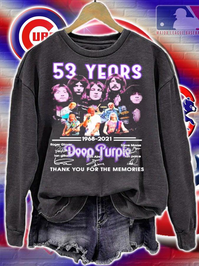 53 Years 1968-2021 Deep Purple Signatures shirt sweatshirt