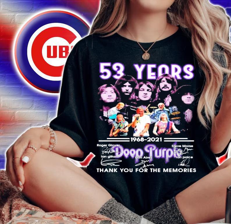 53 Years 1968-2021 Deep Purple Signatures shirt woman shirt