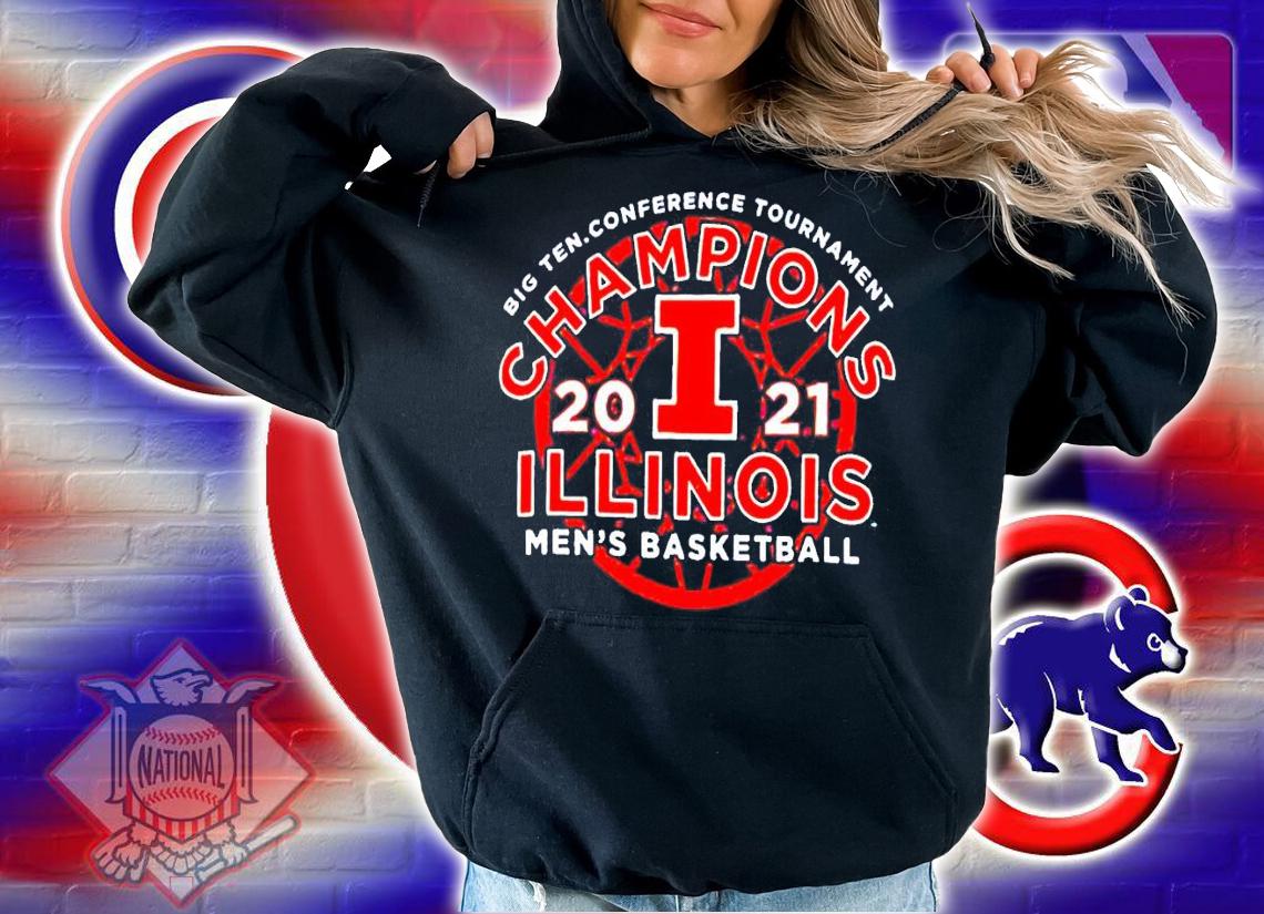 Big ten conference tournament Champions 2021 Illinois men's basketball shirt