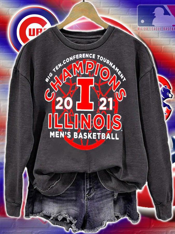Big ten conference tournament Champions 2021 Illinois men's basketball shirt