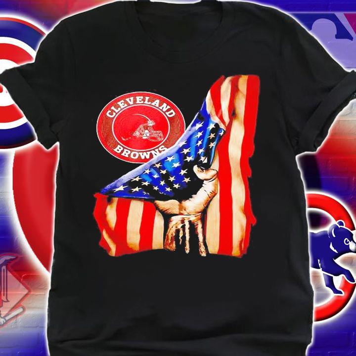 Cleveland Browns logo American flag shirt shirt