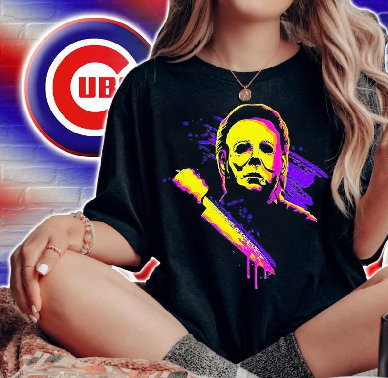 Neon Michael Myers Halloween T-shirt woman shirt