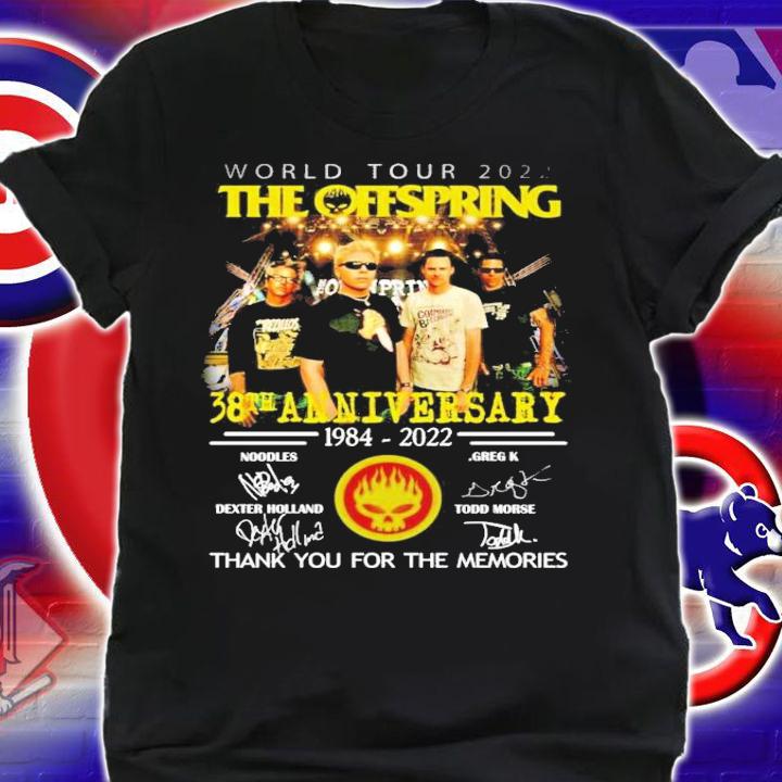 The Offspring 38th anniversary 1984-2022 signatures shirt shirt