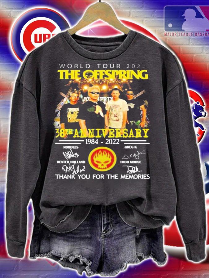 The Offspring 38th anniversary 1984-2022 signatures shirt sweatshirt