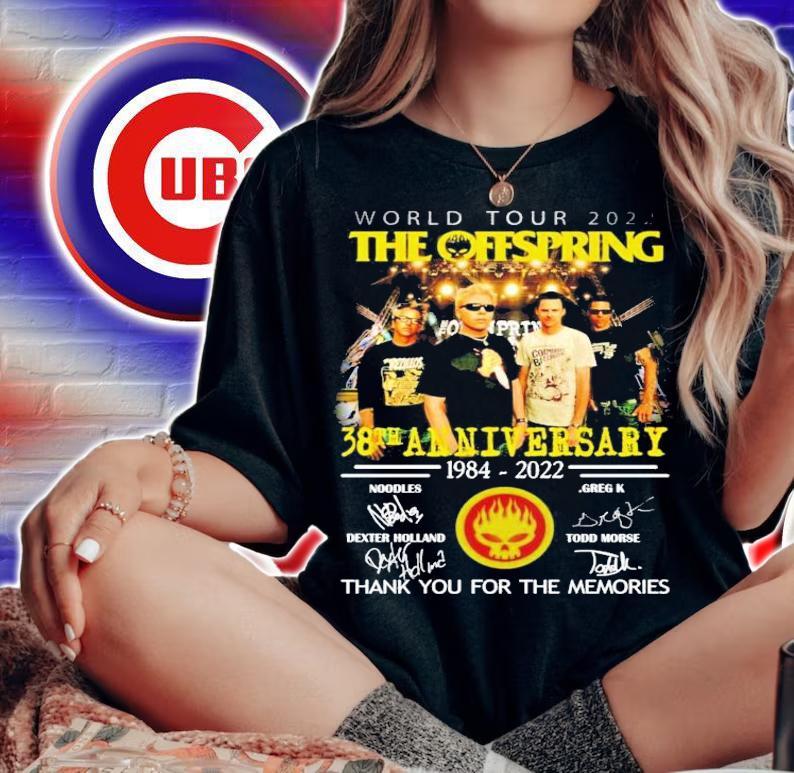 The Offspring 38th anniversary 1984-2022 signatures shirt woman shirt