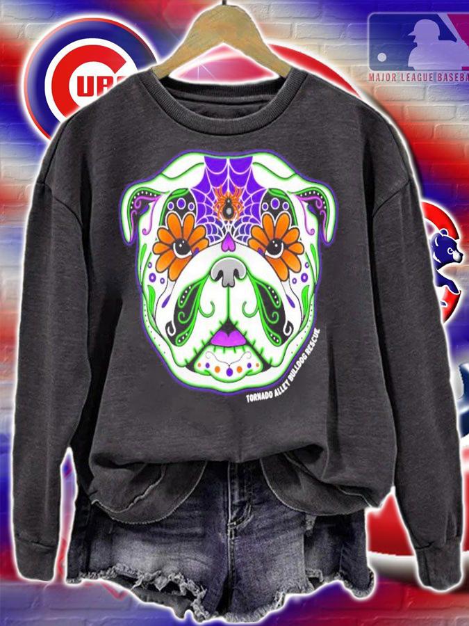 Bulldog Sugar Skull Shirt sweatshirt