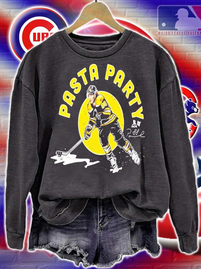 David Pastrnak Pasta Party signature shirt sweatshirt