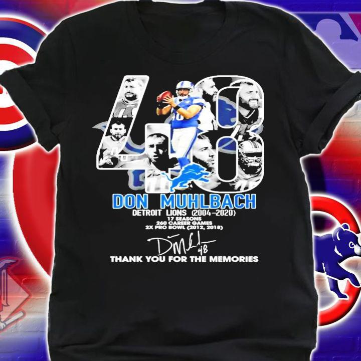 Don Muhlbach Detroit Lions 2004-2020 signature shirt shirt
