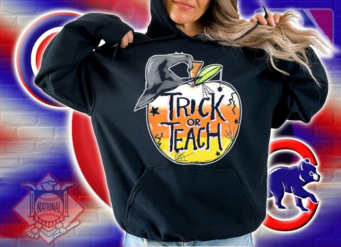 Halloween Trick Or Teach Apple Witch shirt