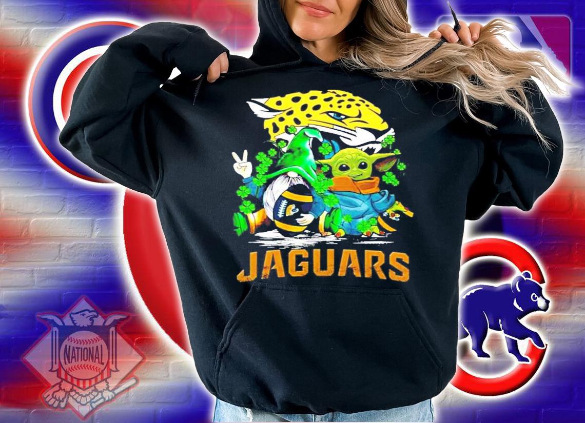 St.Patrick's day Gnome and Baby Yoda Jacksonville Jaguars shirt hoodie