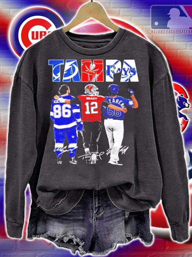 Tampa Bay Buccaneers Kucherov Brady Arozarena signatures shirt sweatshirt