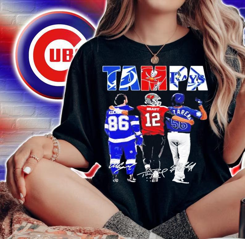 Tampa Bay Buccaneers Kucherov Brady Arozarena signatures shirt woman shirt