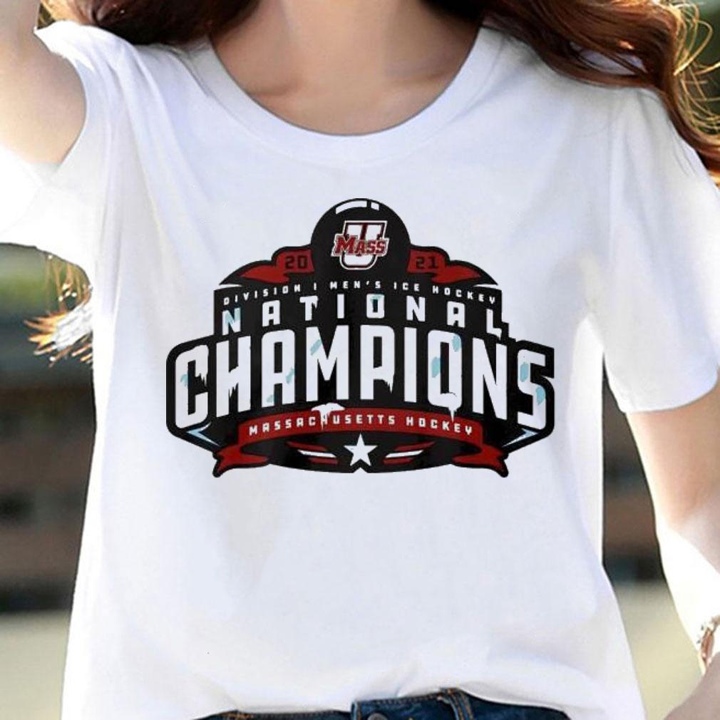 2021 Division Men's Ice Hockey National Champions Massachusetts Hockey shirt woman shirt