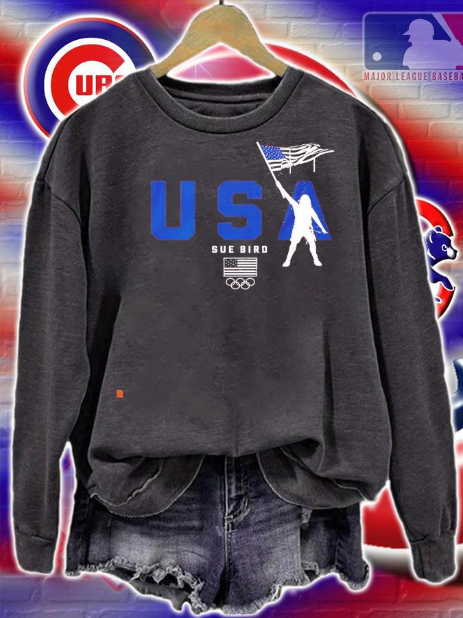 Sue Bird American flag Bearer team USA shirt