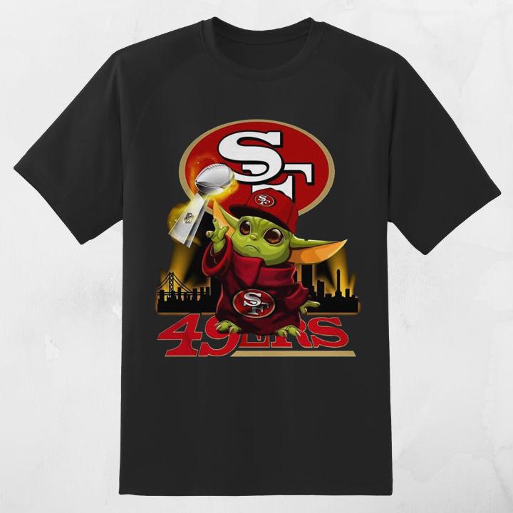 Baby Yoda San Francisco 49ers Super Bowl Star Wars T-Shirt For Fan