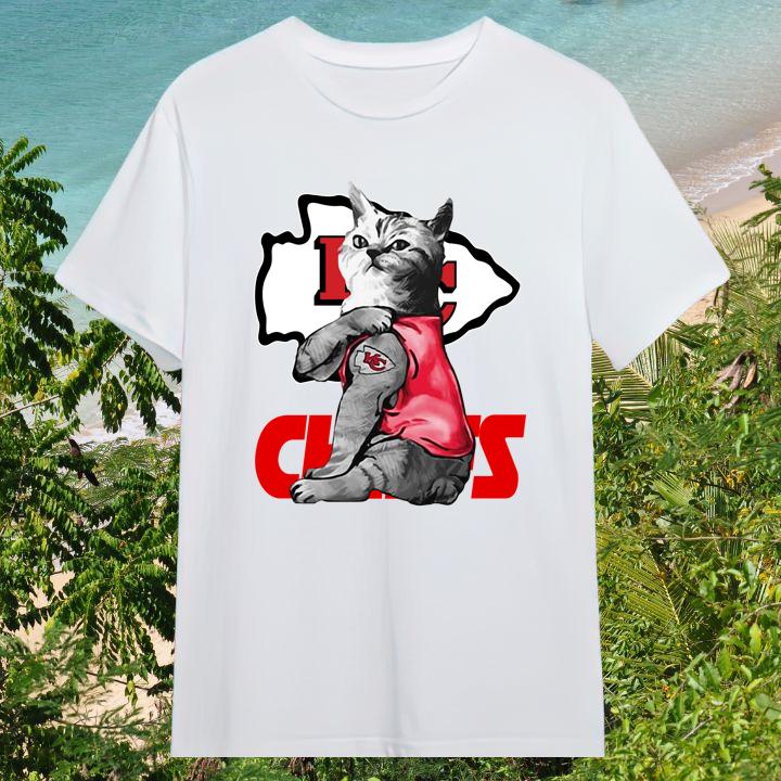 Cat Tattoo Kansas City Chiefs Logo Funny T-Shirt