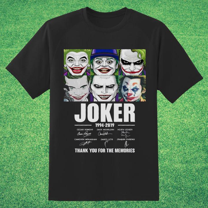 Personalized Joker 1994-2019 Joaquin Phoenix Heath Ledger Signed Thank Memories T-Shirt