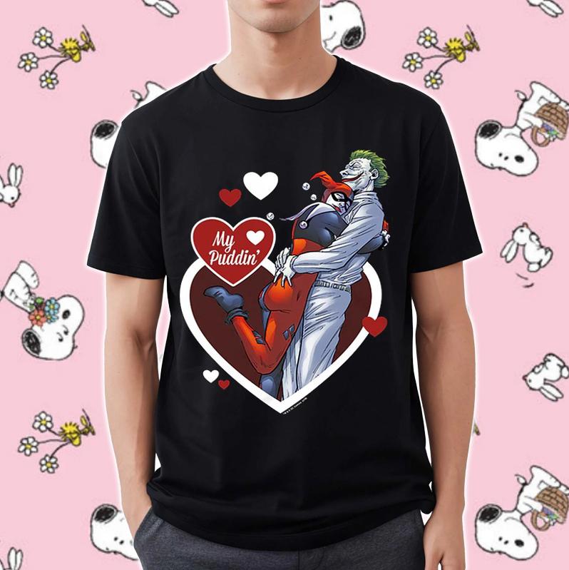 Personalised Joker Harley Quinn My Puddin' Dc Comics Valentine'S Day T-Shirt