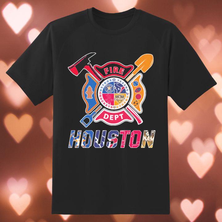 Fire Dept Houston Sports Firefighter T-Shirt