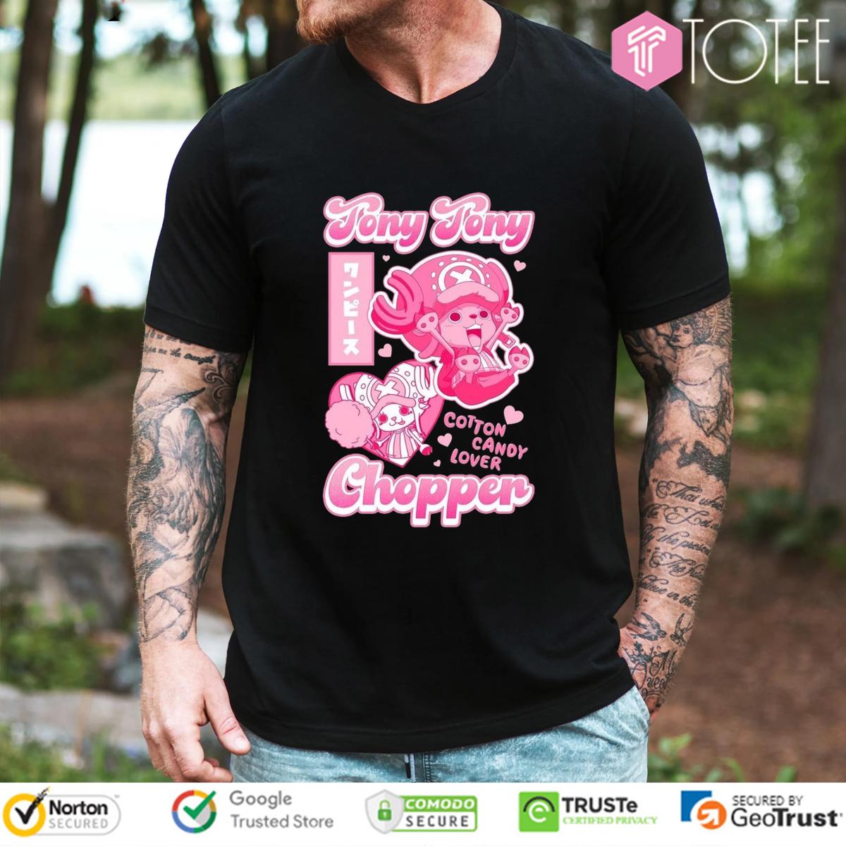 Cute One Piece Tony Tony Chopper Cotton Candy Lover Pink Style T-Shirt