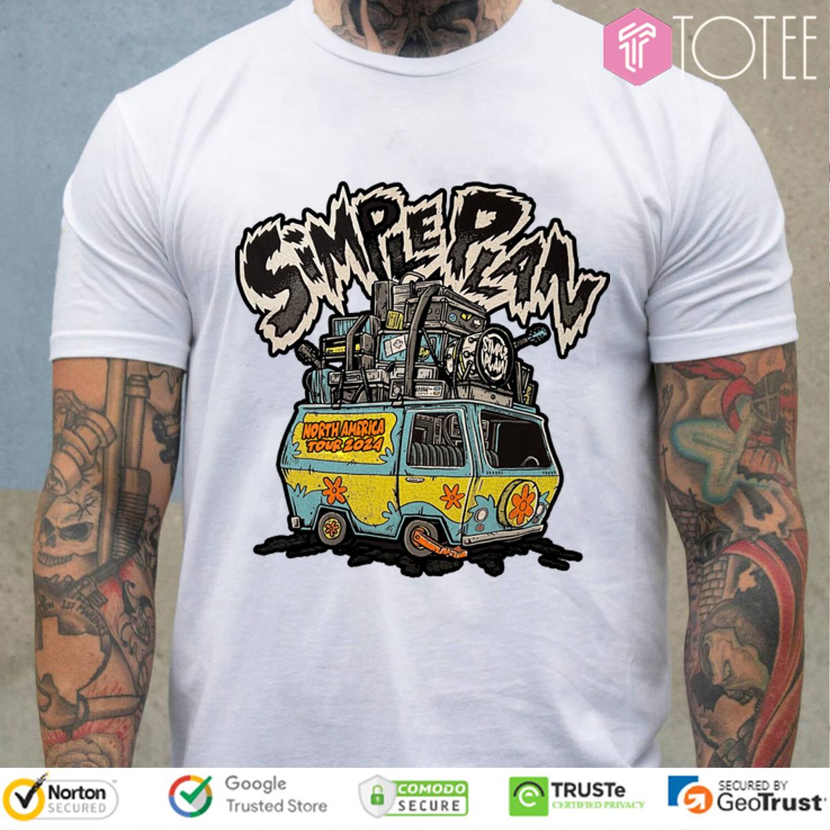 Simple Plan Scooby Doo Van North America Tour 2024 Shirt