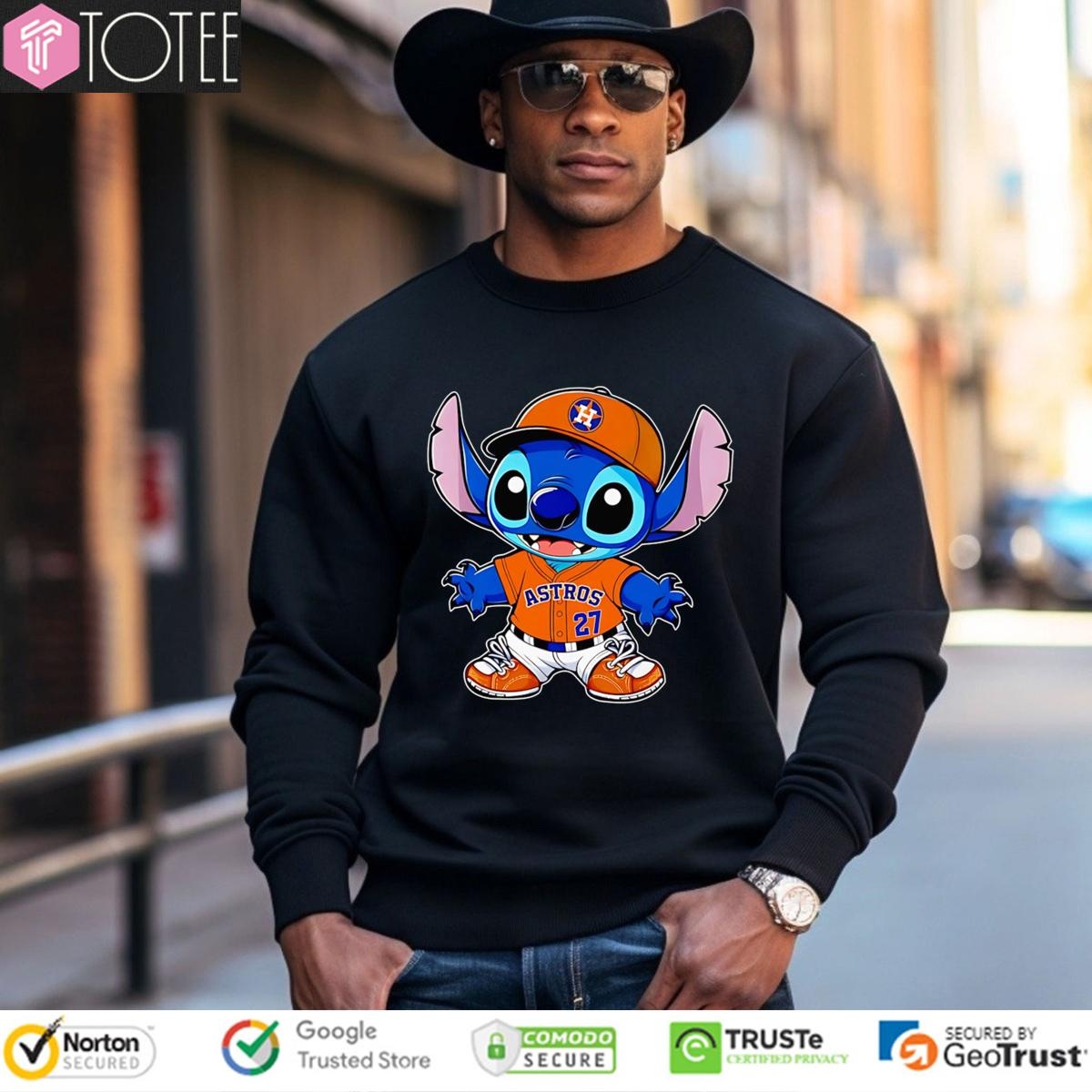 Stitch Parody Houston Astros Baseball Sweatshirt