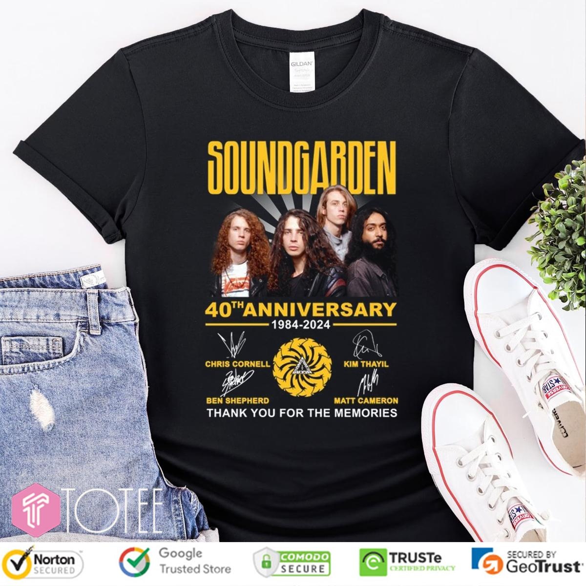 40Th Anniversary 1984-2024 Soundgarden Signatures T-shirt